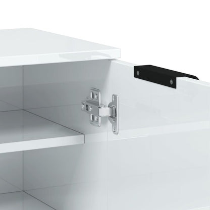 Scarpiera Bianco Lucido 59x35x100,5 cm in Legno Multistrato - homemem39
