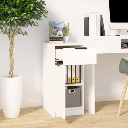 Armadietto da Scrivania Bianco 33,5x50x75 cm Legno Multistrato | homemem39