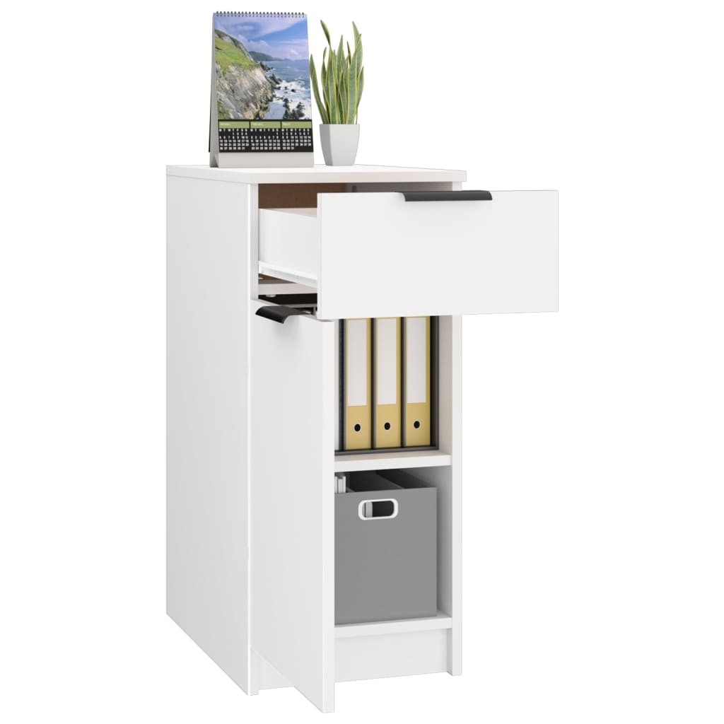 Armadietto da Scrivania Bianco 33,5x50x75 cm Legno Multistrato | homemem39