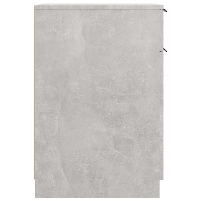 Armadietto da Scrivania Grigio Cemento 33,5x50x75 cm Legno