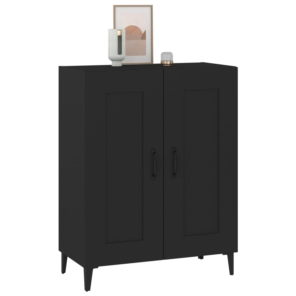 Credenza Nera 69,5x34x90 cm in Legno Multistrato - homemem39