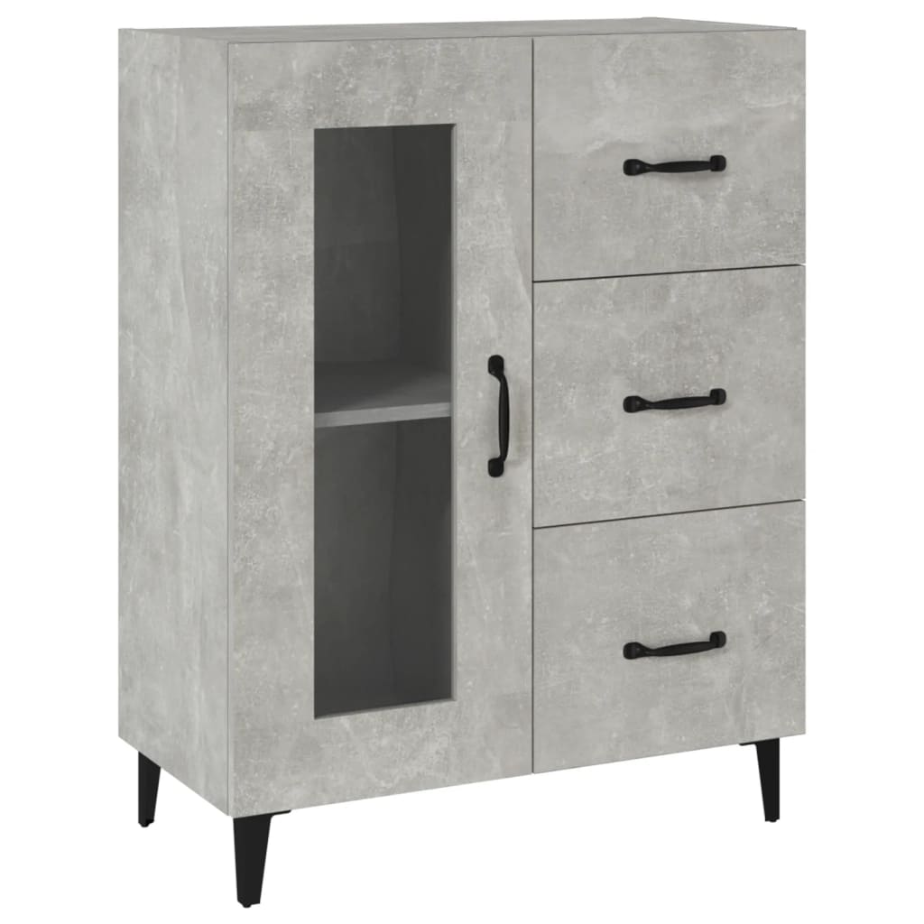 Credenza Grigio Cemento 69,5x34x90 cm in Legno Multistrato - homemem39