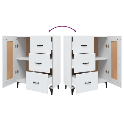 Credenza Bianca 69,5x34x90 cm in Legno Multistrato - homemem39