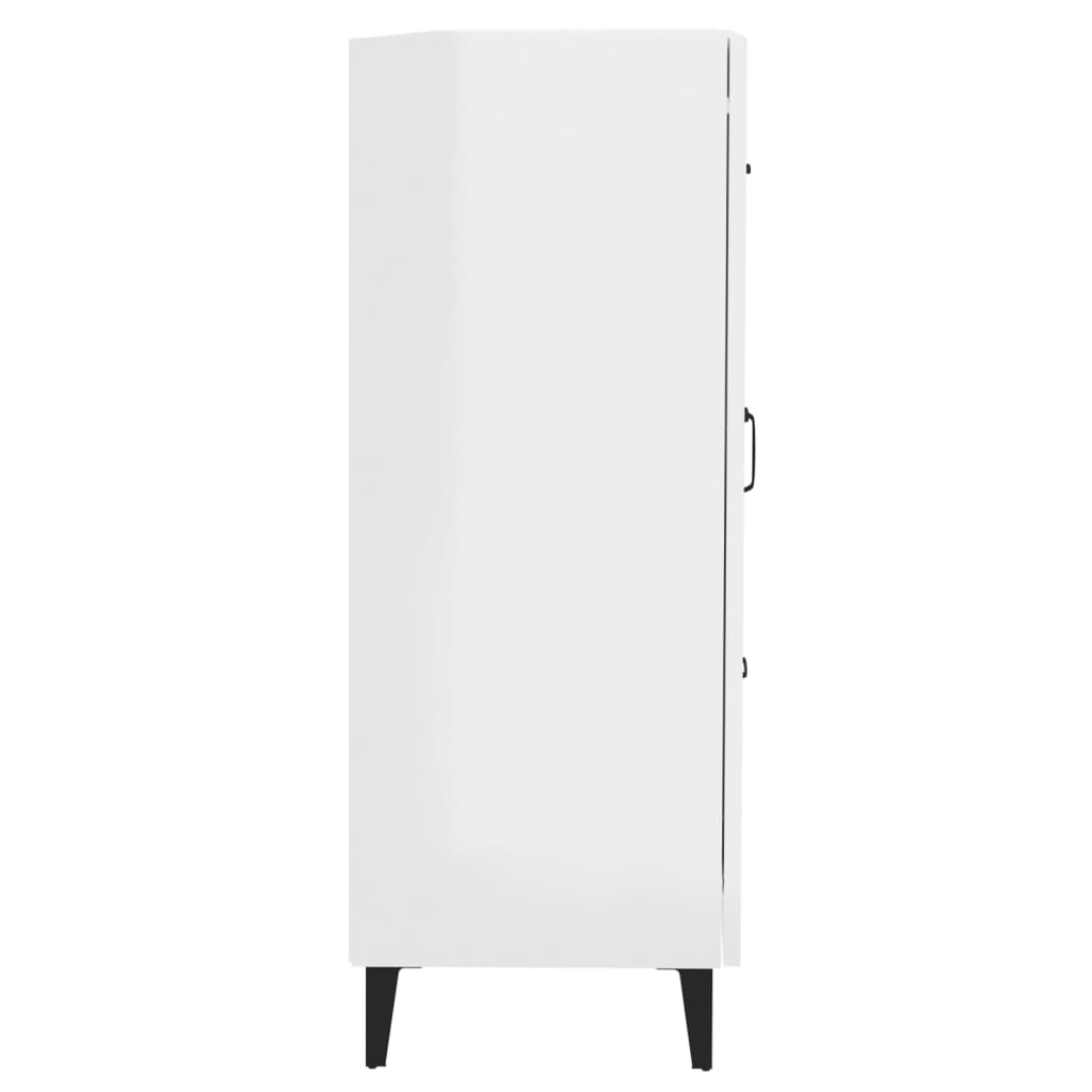 Credenza 69,5x34x90 cm in Legno Multistrato Bianco Lucido - homemem39