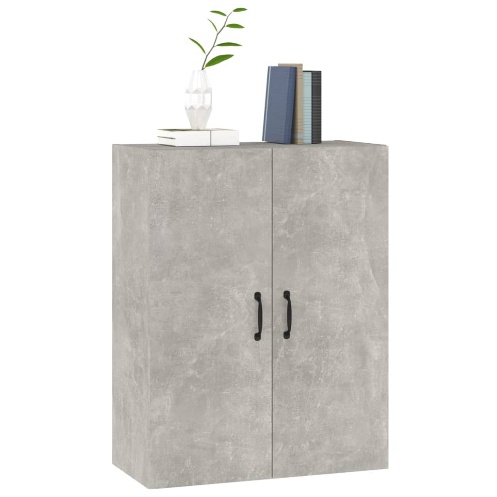 Mobile Pensile Grigio Cemento 69,5x34x90cm in Legno Multistrato
