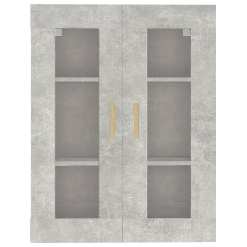 Armadietto Pensile a Parete Grigio Cemento 69,5x34x90 cm - homemem39
