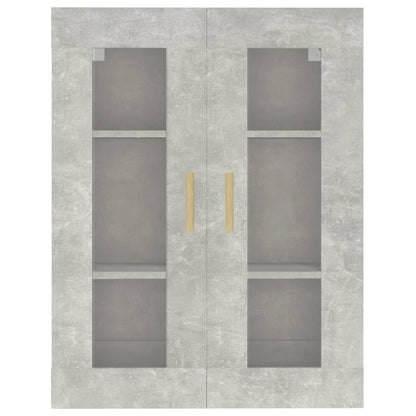 Armadietto Pensile a Parete Grigio Cemento 69,5x34x90 cm - homemem39