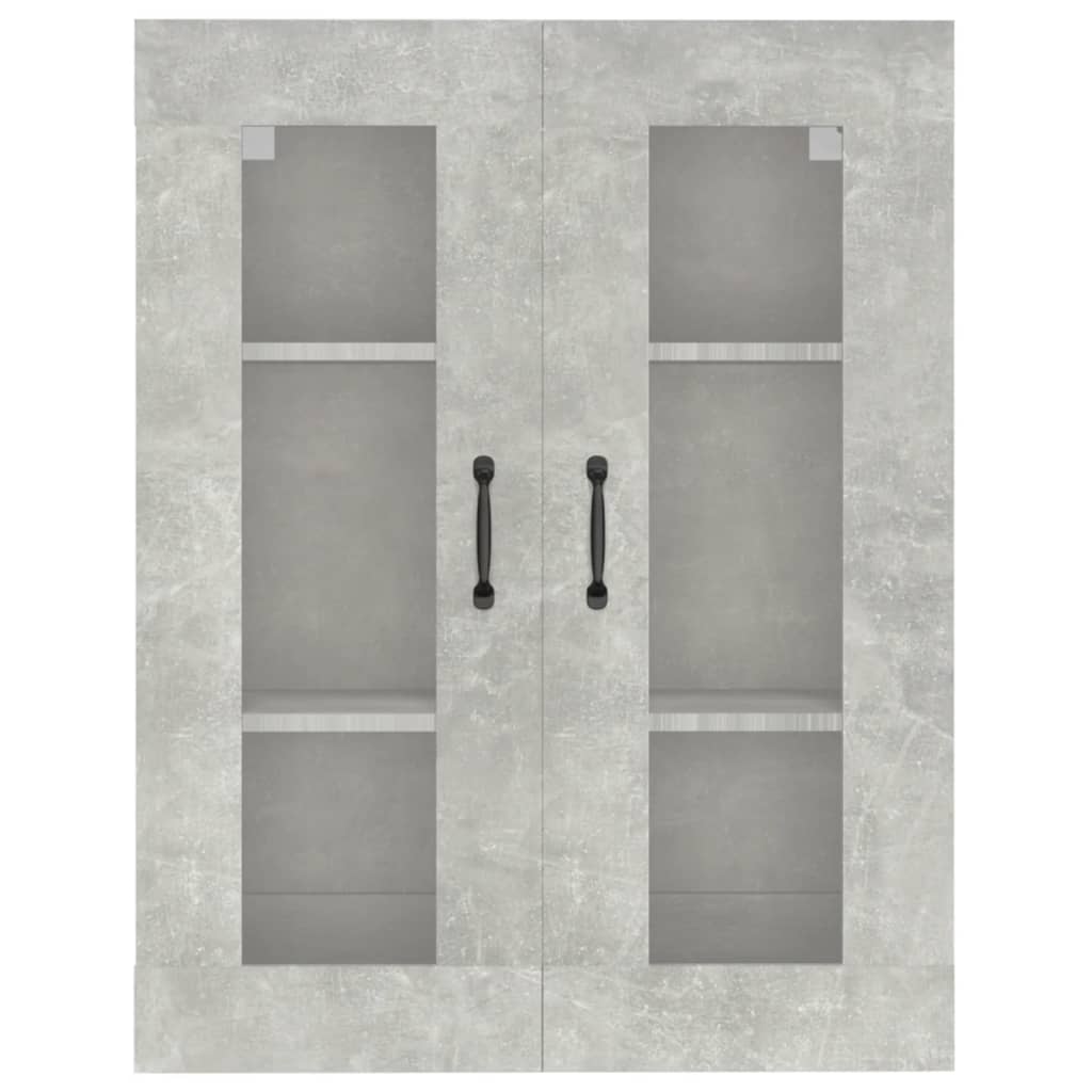 Armadietto Pensile a Parete Grigio Cemento 69,5x34x90 cm - homemem39