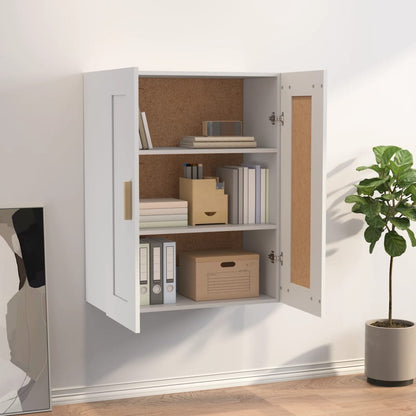 Mobile a Parete Bianco 69,5x32,5x90 cm in Legno Multistrato