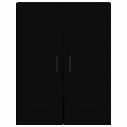 Armadietto Pensile a Parete Nero 69,5x32,5x90 cm - homemem39