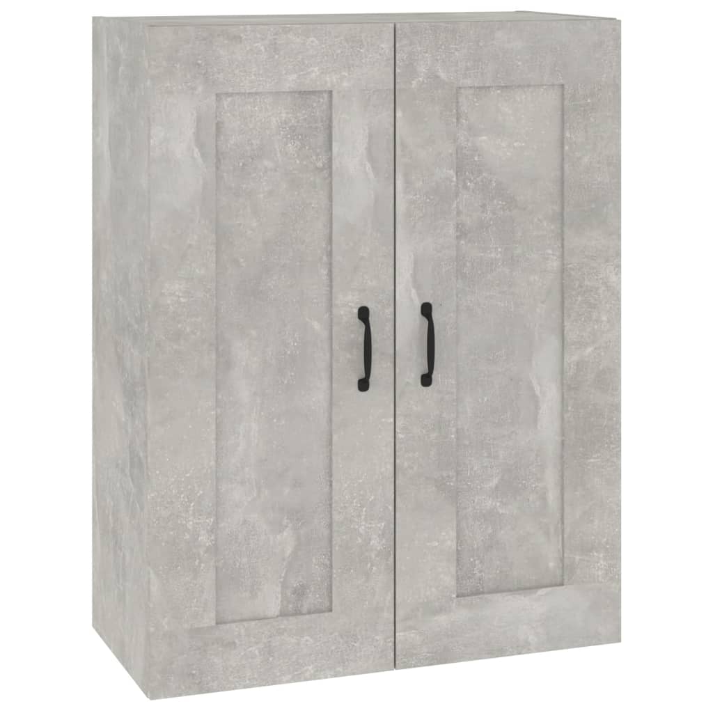 Armadietto Pensile a Parete Grigio Cemento 69,5x32,5x90 cm - homemem39