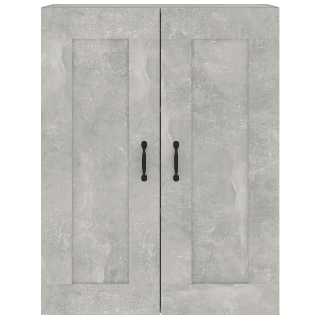 Armadietto Pensile a Parete Grigio Cemento 69,5x32,5x90 cm - homemem39