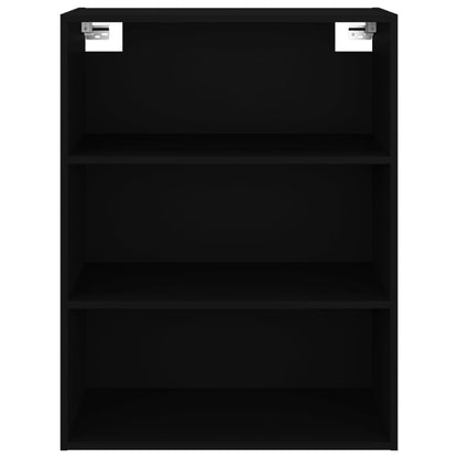 Armadietto Pensile a Parete Nero 69,5x32,5x90 cm - homemem39