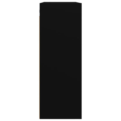 Armadietto Pensile a Parete Nero 69,5x32,5x90 cm - homemem39