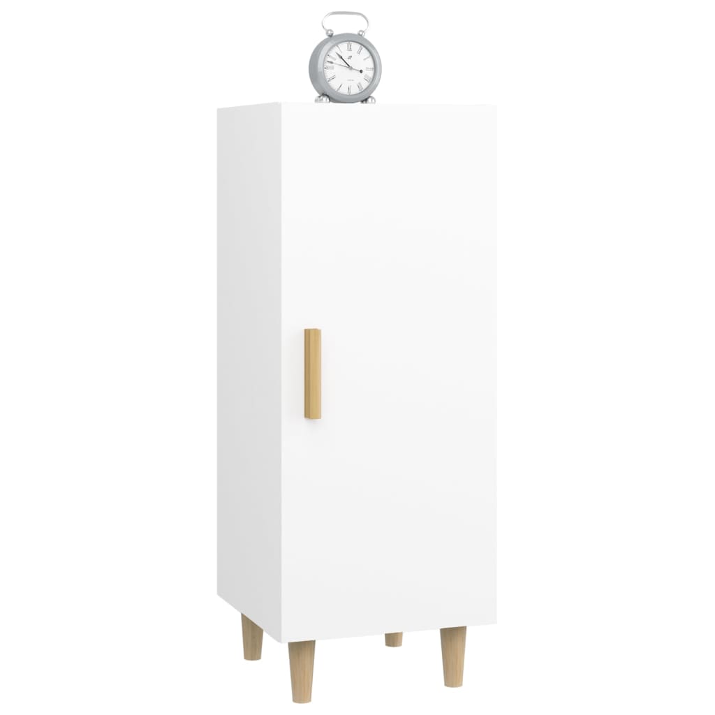 Credenza Bianca 34,5x34x90 cm in Legno Multistrato - homemem39