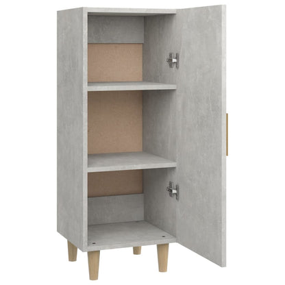 Credenza Grigio Cemento 34,5x34x90 cm in Legno Multistrato