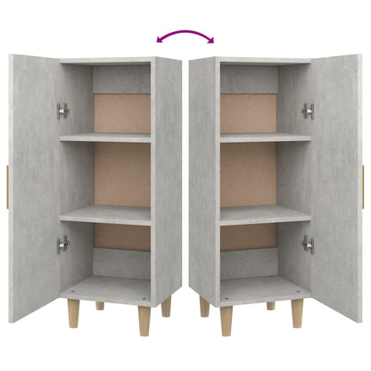 Credenza Grigio Cemento 34,5x34x90 cm in Legno Multistrato