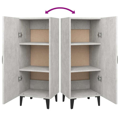 Credenza Grigio Cemento 34,5x34x90 cm in Legno Multistrato