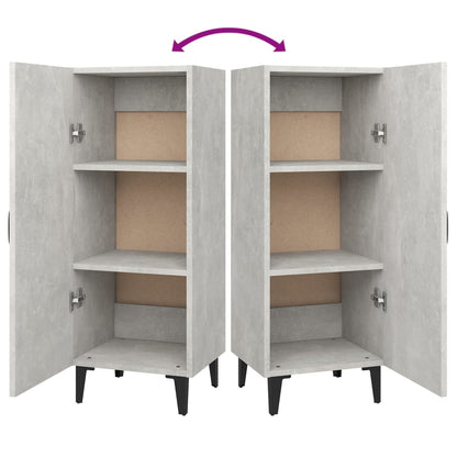 Credenza Grigio Cemento 34,5x34x90 cm in Legno Multistrato