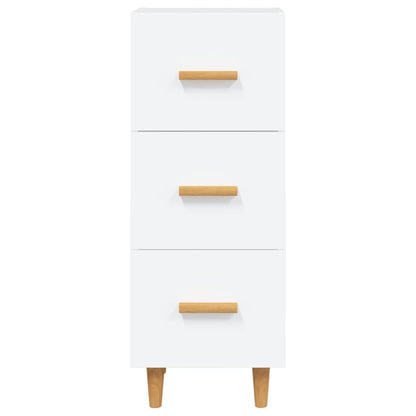 Credenza Bianca 34,5x34x90 cm in Legno Multistrato - homemem39