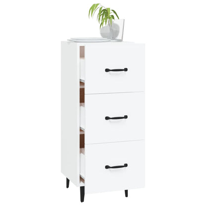Credenza Bianca 34,5x34x90 cm in Legno Multistrato