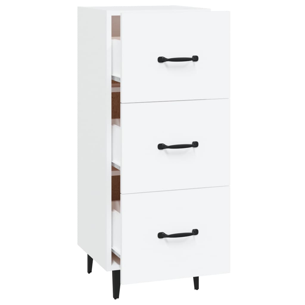 Credenza Bianca 34,5x34x90 cm in Legno Multistrato