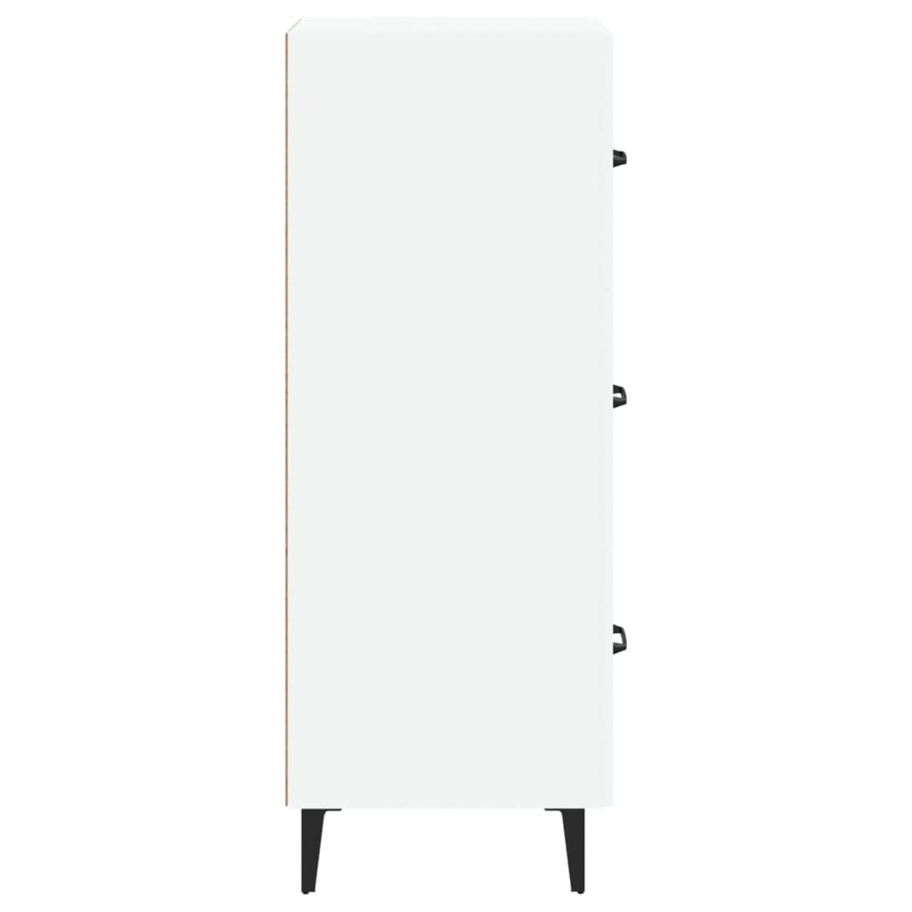 Credenza Bianca 34,5x34x90 cm in Legno Multistrato