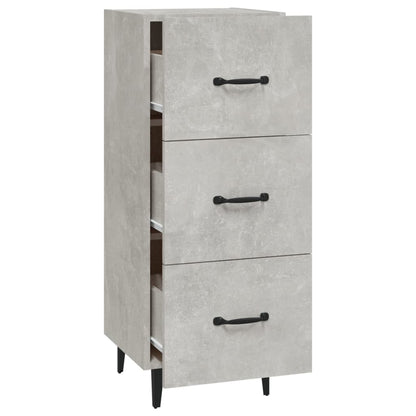 Credenza Grigio Cemento 34,5x34x90 cm in Legno Multistrato