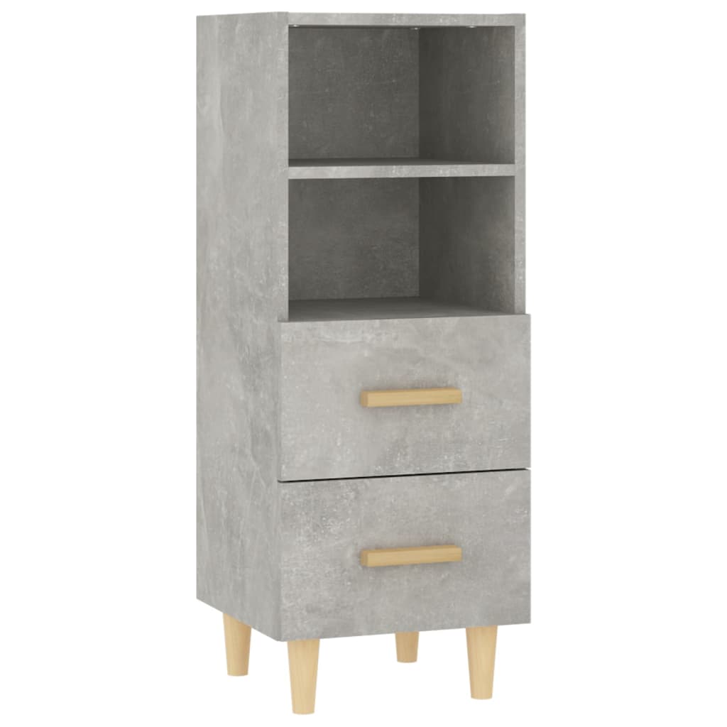 Credenza Grigio Cemento 34,5x34x90 cm in Legno Multistrato - homemem39