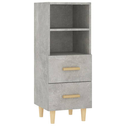Credenza Grigio Cemento 34,5x34x90 cm in Legno Multistrato