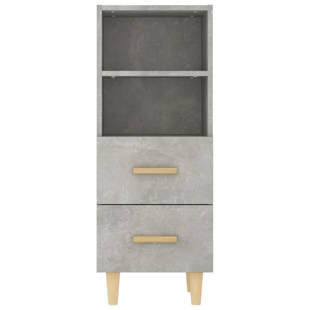 Credenza Grigio Cemento 34,5x34x90 cm in Legno Multistrato - homemem39