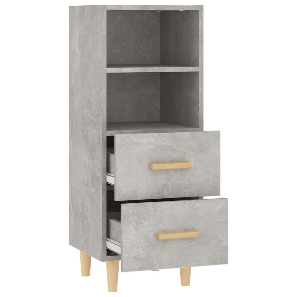 Credenza Grigio Cemento 34,5x34x90 cm in Legno Multistrato - homemem39