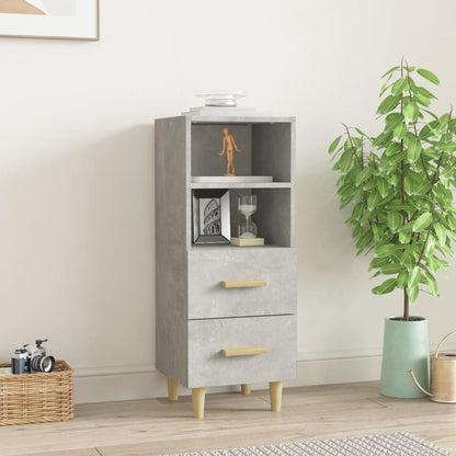 Credenza Grigio Cemento 34,5x34x90 cm in Legno Multistrato - homemem39