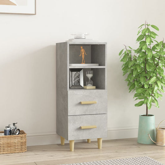Credenza Grigio Cemento 34,5x34x90 cm in Legno Multistrato - homemem39