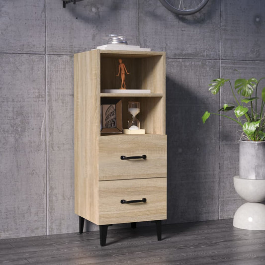 Credenza Rovere Sonoma 34,5x34x90 cm in Legno Multistrato - homemem39