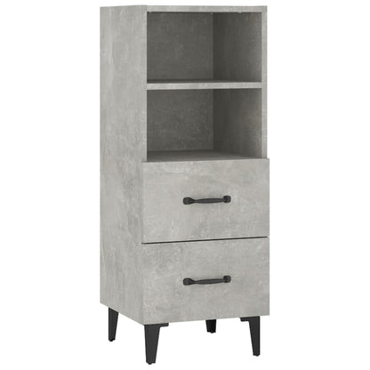 Credenza Grigio Cemento 34,5x34x90 cm in Legno Multistrato
