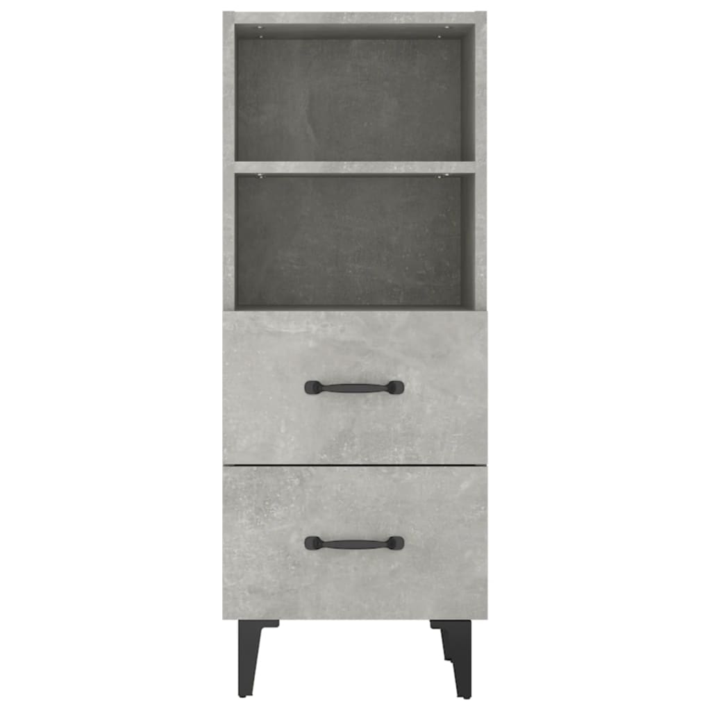 Credenza Grigio Cemento 34,5x34x90 cm in Legno Multistrato - homemem39