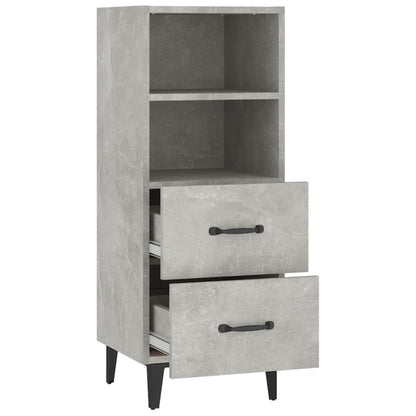 Credenza Grigio Cemento 34,5x34x90 cm in Legno Multistrato