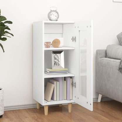 Credenza Bianca 34,5x34x90 cm in Legno Multistrato - homemem39