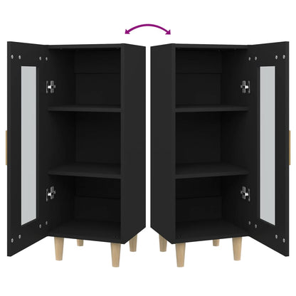 Credenza Nero 34,5x34x90 cm in Legno Multistrato