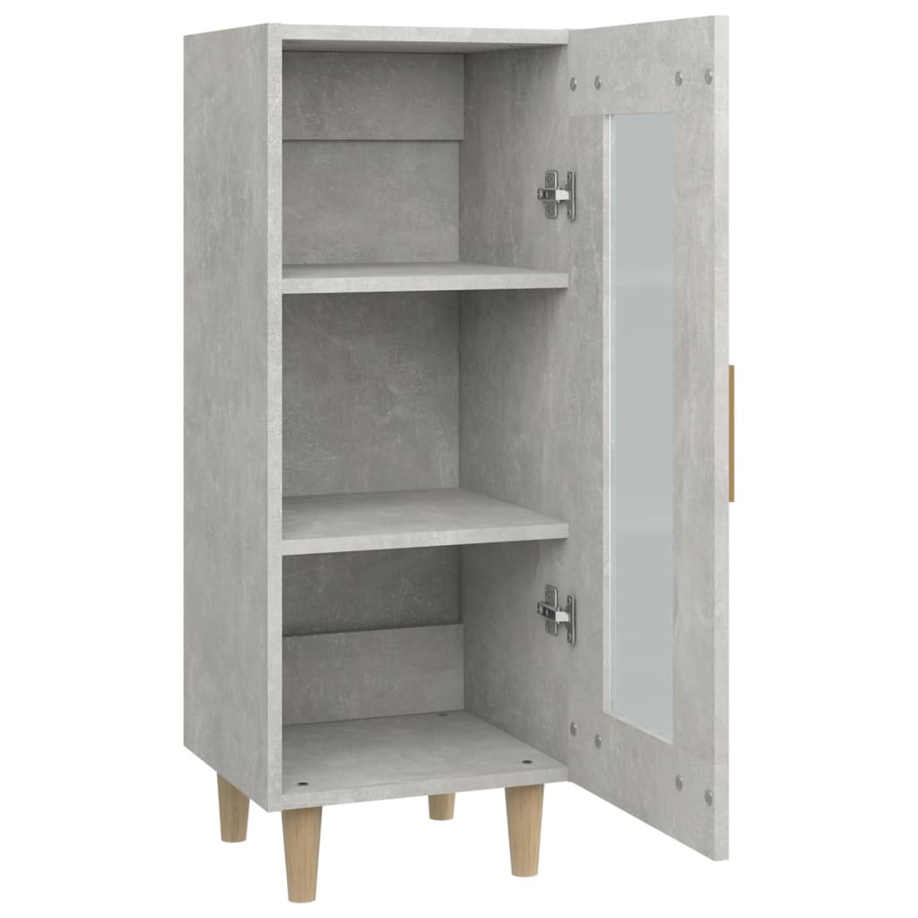 Credenza Grigio Cemento 34,5x34x90 cm in Legno Multistrato - homemem39