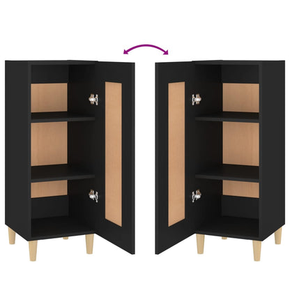 Credenza Nero 34,5x34x90 cm in Legno Multistrato - homemem39