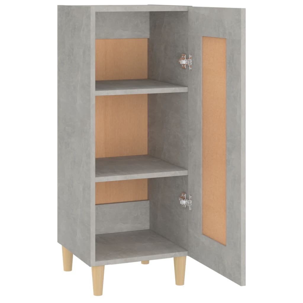 Credenza Grigio Cemento 34,5x34x90 cm in Legno Multistrato - homemem39