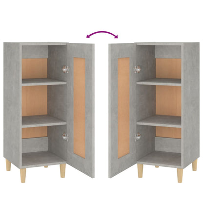 Credenza Grigio Cemento 34,5x34x90 cm in Legno Multistrato