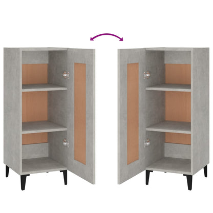 Credenza Grigio Cemento 34,5x34x90 cm in Legno Multistrato