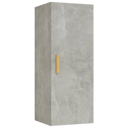 Armadietto a Muro Grigio Cemento 34,5x34x90cm Legno Multistrato | homemem39
