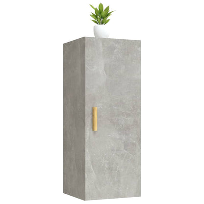 Armadietto a Muro Grigio Cemento 34,5x34x90cm Legno Multistrato | homemem39