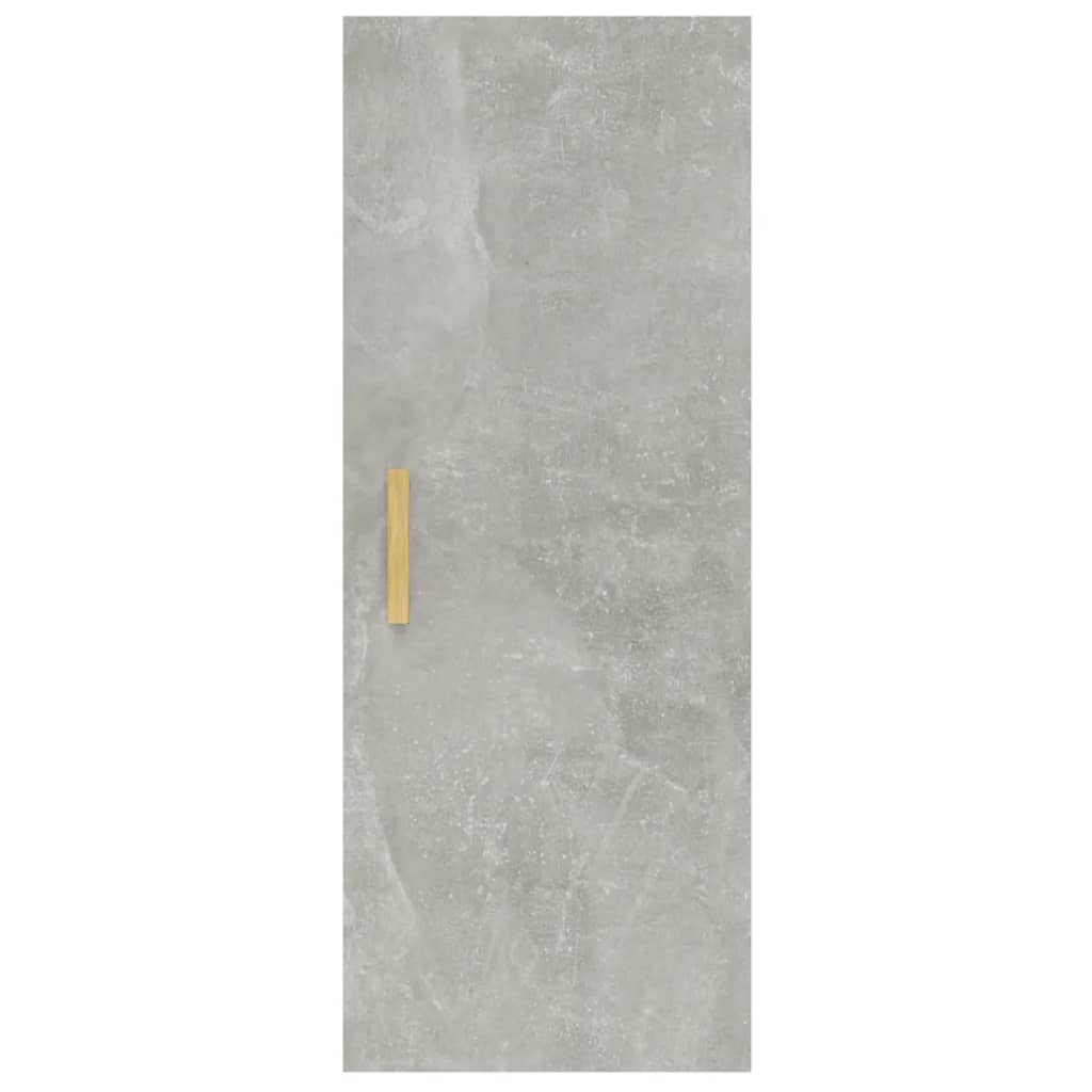 Armadietto a Muro Grigio Cemento 34,5x34x90cm Legno Multistrato | homemem39