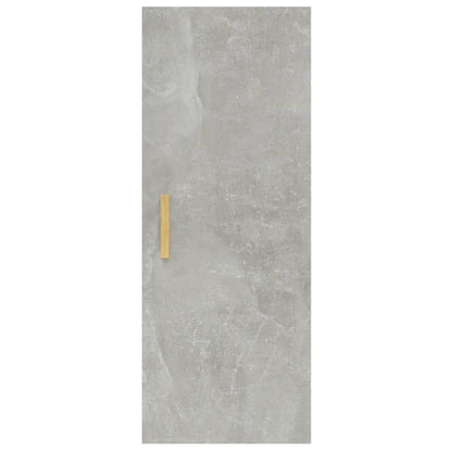 Armadietto a Muro Grigio Cemento 34,5x34x90cm Legno Multistrato | homemem39