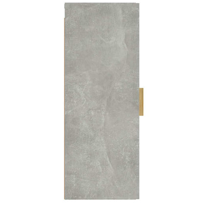 Armadietto a Muro Grigio Cemento 34,5x34x90cm Legno Multistrato